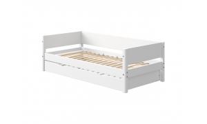 Letto singolo FLEXA White con letto estraibile - Dimesione 210cm - Colore Bianco