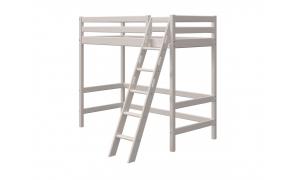 Letto sopra elevato Classic con scala inclinata - Dimesione 200cm - colore Grigio