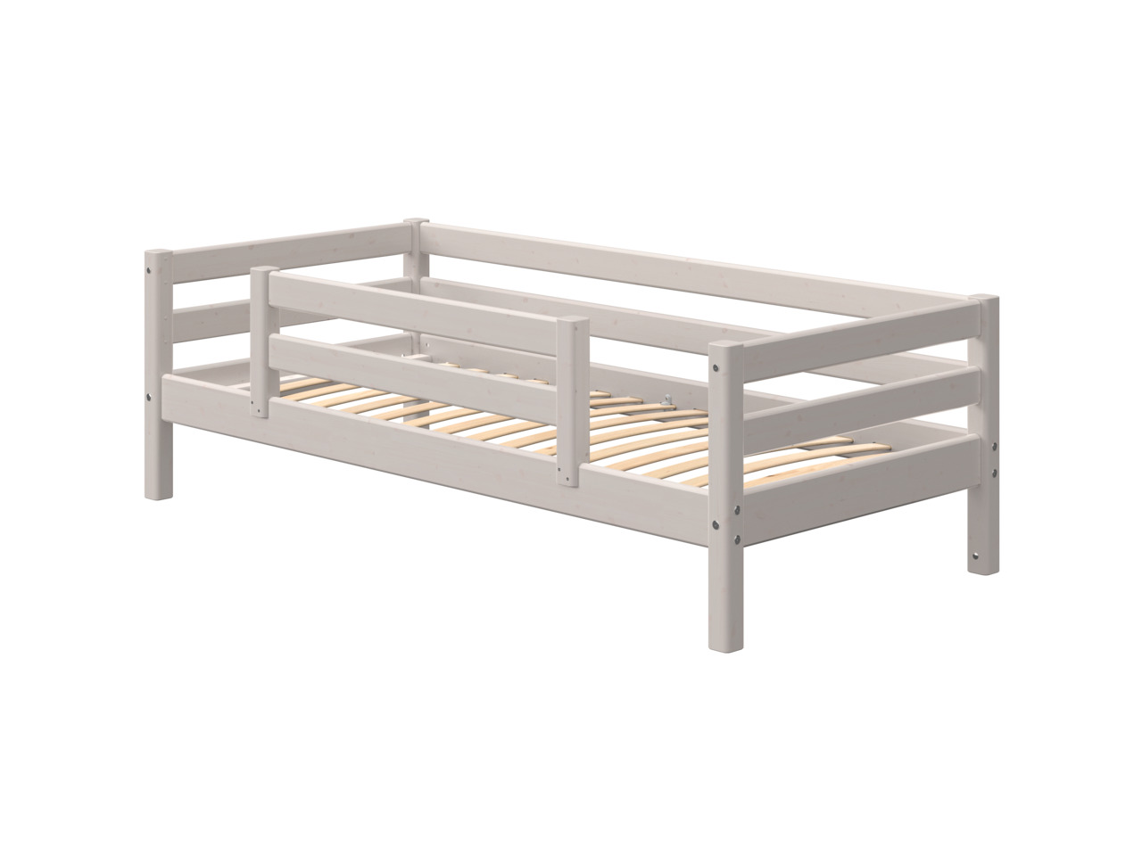 Barriera Letto Bambini 180 Cm - Sponda Anticaduta Con Altezza Regolabile, Doppio Bloccaggio - Grigio