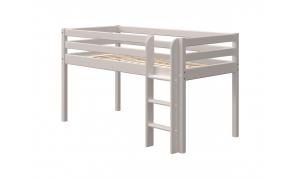 Letto semi-elevato Classic con scala dritta - Dimesione 210cm - colore Grigio