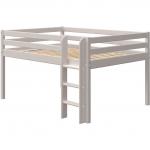 Letto semi-elevato Classic di 140 cm con scala dritta