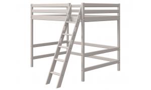 Letto sopra elevato Classic con scala inclinata da 140 cm. - Dimesione 200cm - Colore Naturale