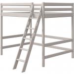 Letto sopra elevato Classic con scala inclinata da 140 cm.