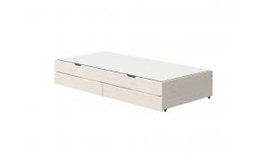 Blocco letto estraibile con 2 cassetti per letto FLEXA Classic - Colore Sbiancato - Dimesione 196 per materasso 190