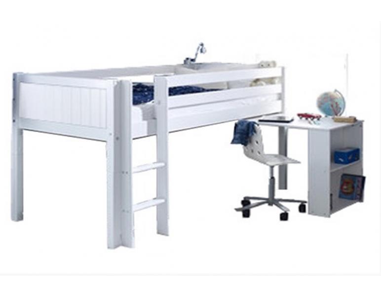 FLEXA Shop Lissone - Letto compatto per cameretta con scrivania estraibile FLEXA BASIC Nordic