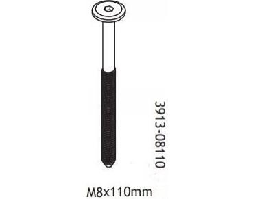 Vite con filetto M 8 per montaggio letti FLEXA