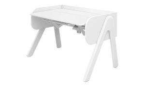 Scrivania ergonomica in legno FLEXA Woody - Colore Bianco/bianco