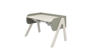 Scrivania ergonomica in legno FLEXA Woody - Colore Sbiancato - colore Natural Green