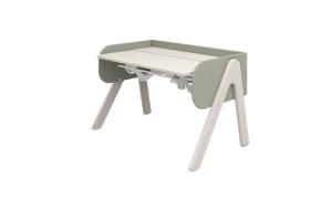 Scrivania ergonomica in legno FLEXA Woody - Dettaglio Grigio - colore Natural Green
