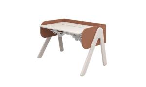 Scrivania ergonomica in legno FLEXA Woody - Dettaglio Grigio - colore Blush