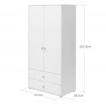 Armadio FLEXA Roomie con 2 ante e due cassetti