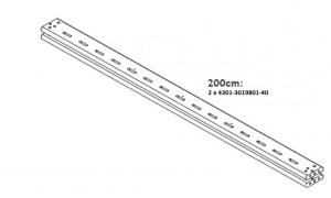 Ricambio coppia di longoni letto - Dimesione 210cm - Dettaglio Bianco - per serie di letti per letti White e Nor