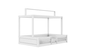 Letto Montessoriano con telaio per tetto e protezioni - Materasso misura 120 x 200