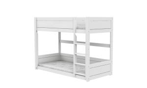 Letto a castello Basso - Colore Bianco - Materasso misura 90 x 200