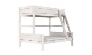 Letto a castello family - Materasso misura 120 x 200 - Finiture whitewashed