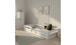 Letto Montessori Elements - Colore Bianco - Dettaglio con protezioni