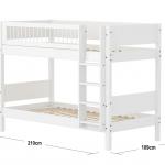 Letto a castello White con scala dritta