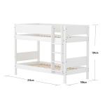 Letto a castello White con scala dritta