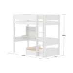 Letto sopra elevato Casa con modulo integrato scrivania “click on"