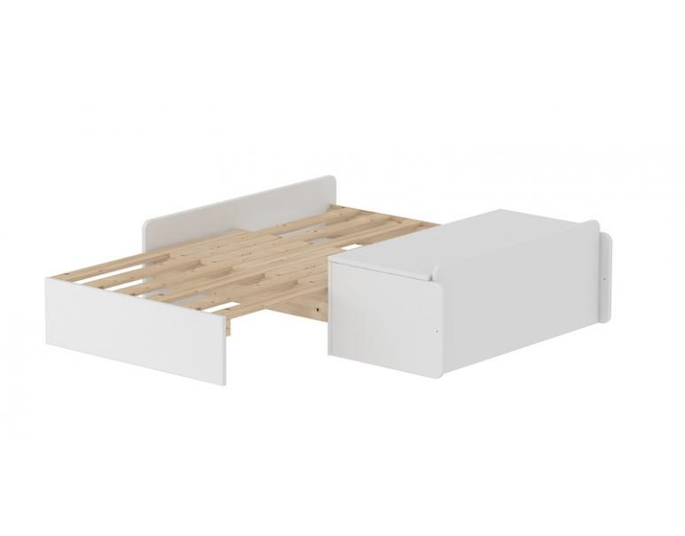 Modulo divano-letto per letto sopra-elevato White